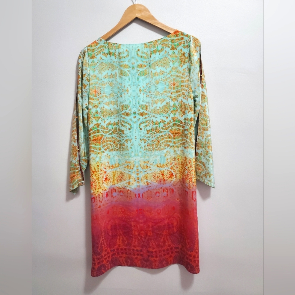 Maeve 100% Silk Ombre Shift Dress Size Small - Picture 3 of 9